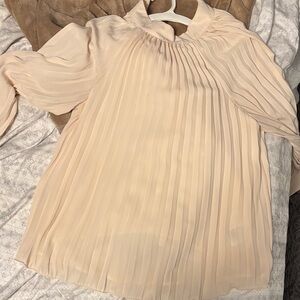 H&M Cream Pleated Blouse